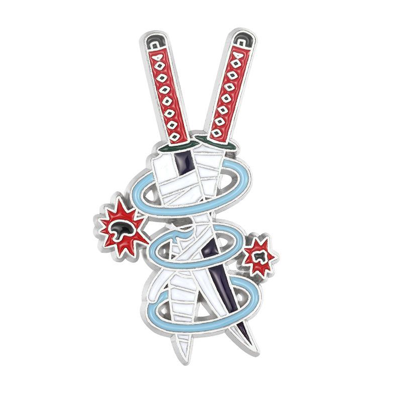 Demon Slayer Anime Lapel Pins Backpack Jeans Enamel Brooch Women Fashion Jewelry Gifts Cartoon Badges