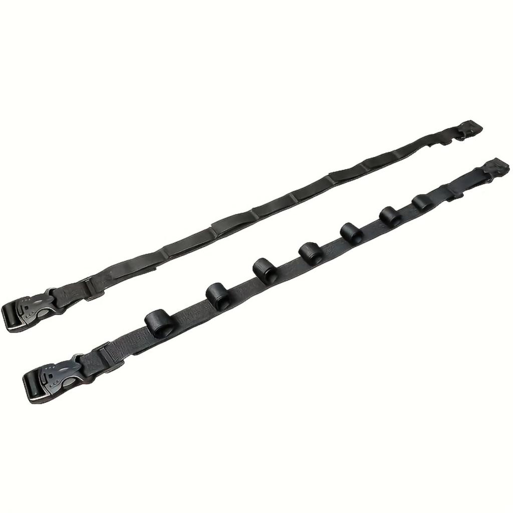 Набор держателей для удочек в автомобиль (2-Pack), с нейлоновыми ремешками и черным креплением для поплавка из ПА