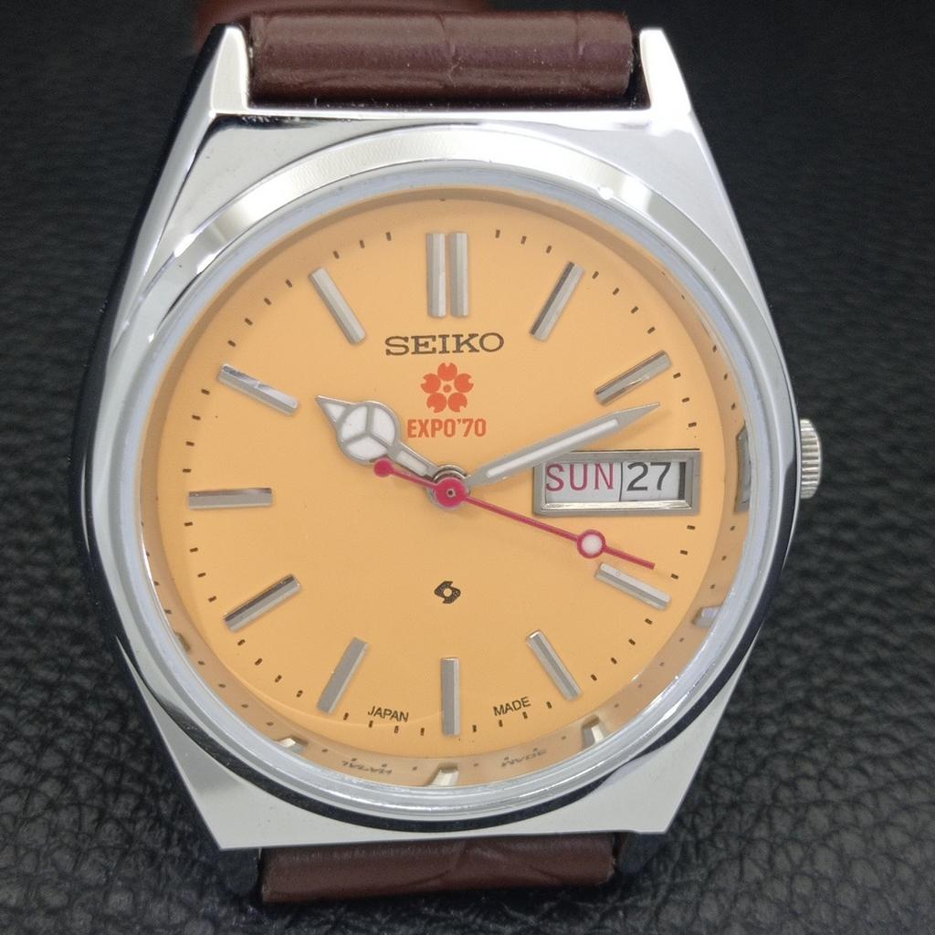 ВИНТАЖНЫЕ ОТРЕМОНТИРОВАННЫЕ МУЖСКИЕ ЧАСЫ SEIKO EXPO 70 АВТОМАТИЧЕСКИЕ 6309A ЯПОНИЯ a441833-1