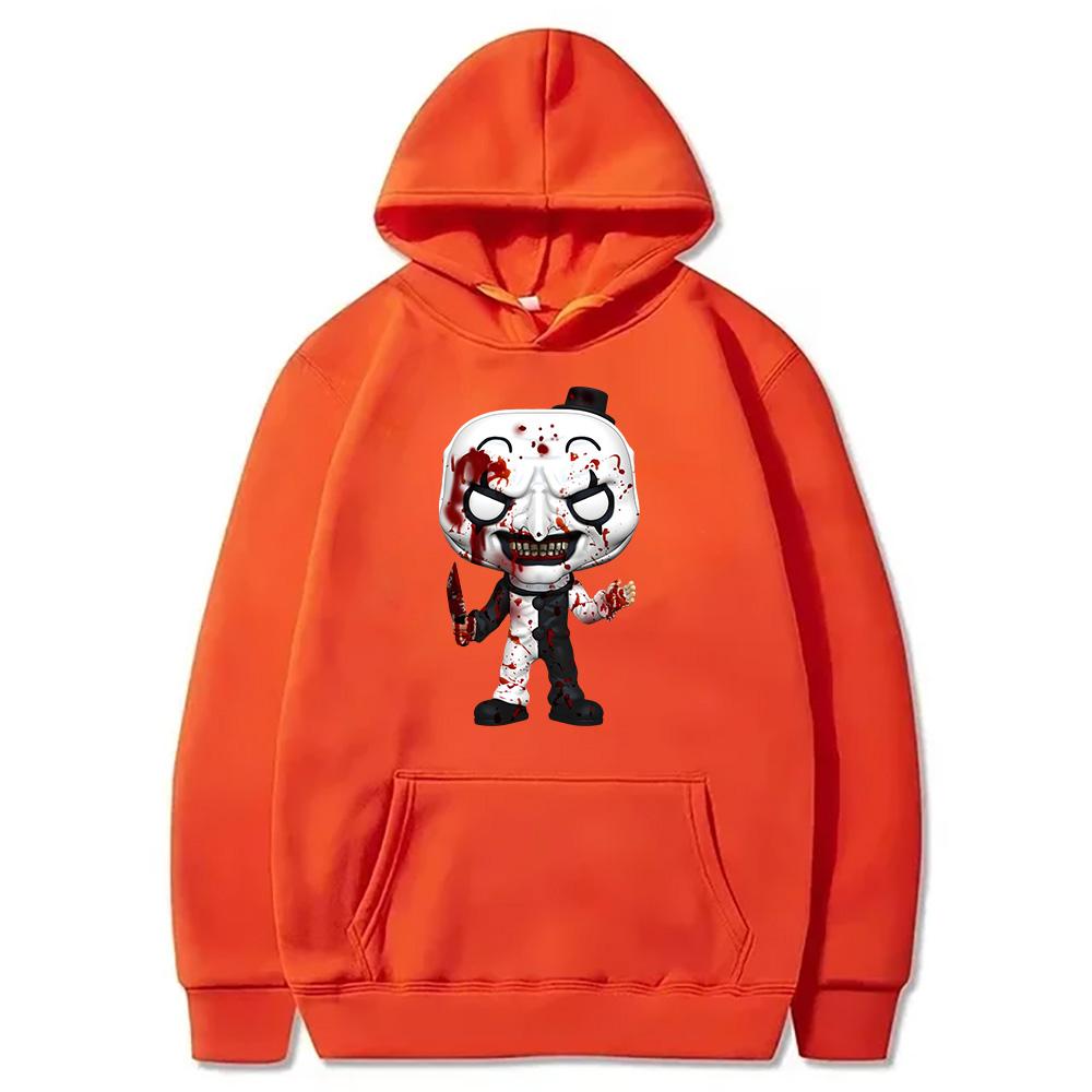 Фильм ужасов Terrifier3 Толстовка с капюшоном Art Clown Art Big Head Одежда для женщин и мужчин Dark Style Толстовка Terrifier Doll Image Pullover