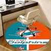 Коврик для стула Miami Dolphins - Круглый ковер для домашнего декора, офисного использования, гостиной