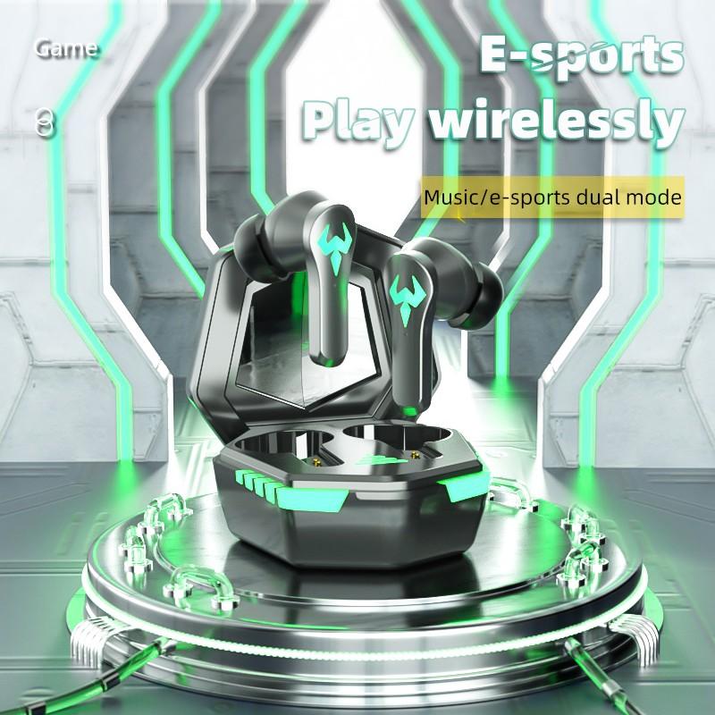 Bluetooth 5.2 Гарнитуры с низкой задержкой Музыка Игровая гарнитура с двумя режимами Беспроводные наушники 9D TWS Водонепроницаемые наушники с микрофоном