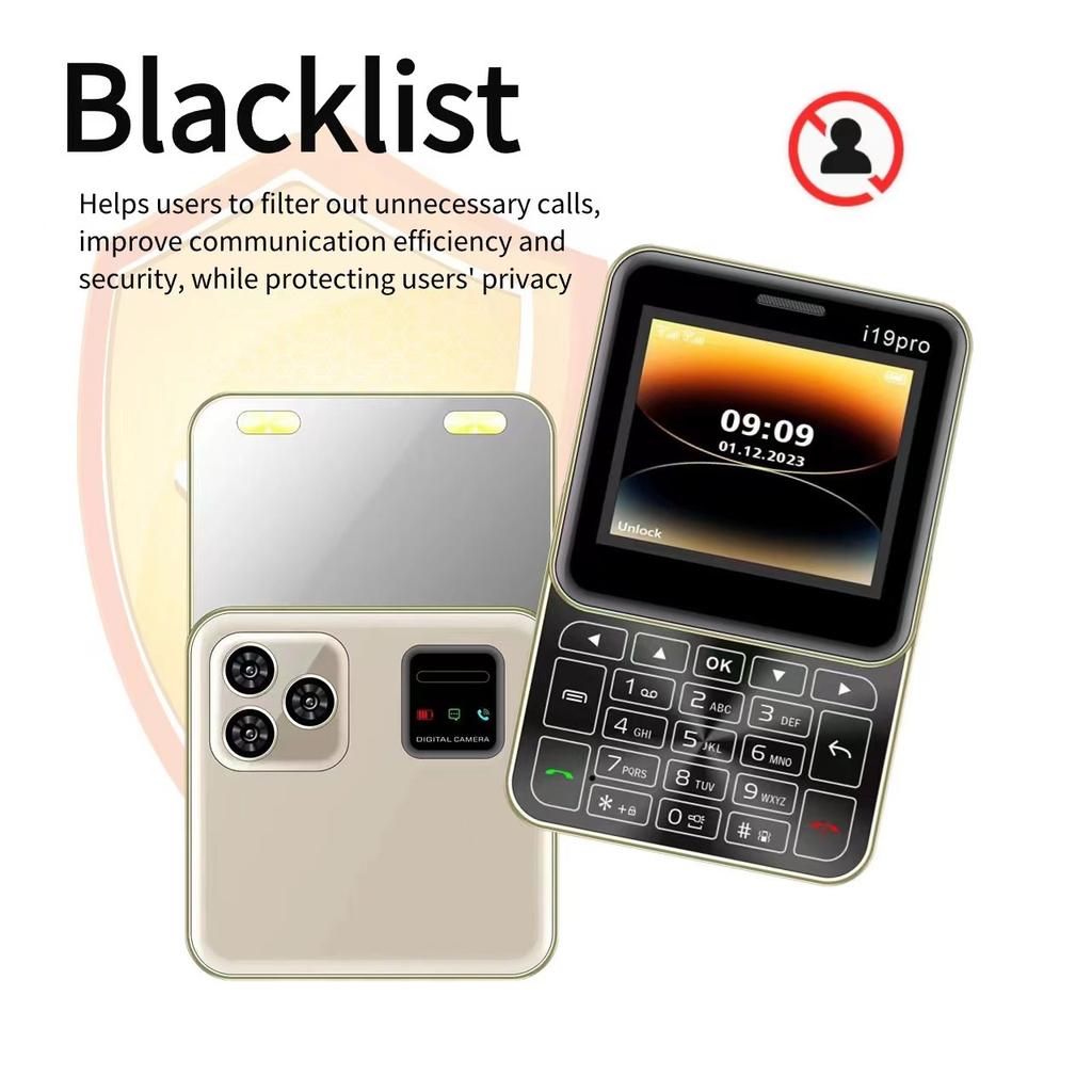 I19pro Мобильный телефон с двумя SIM-картами, не смартфон, кнопочный мобильный телефон с поворотным механизмом для пожилых людей, 2G