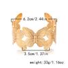 2025 Trendy Metal Flowers Cuff Bracelets for Women Large Gold Color Butterfly Open Bangle Friendship Statement Jewelry Gift