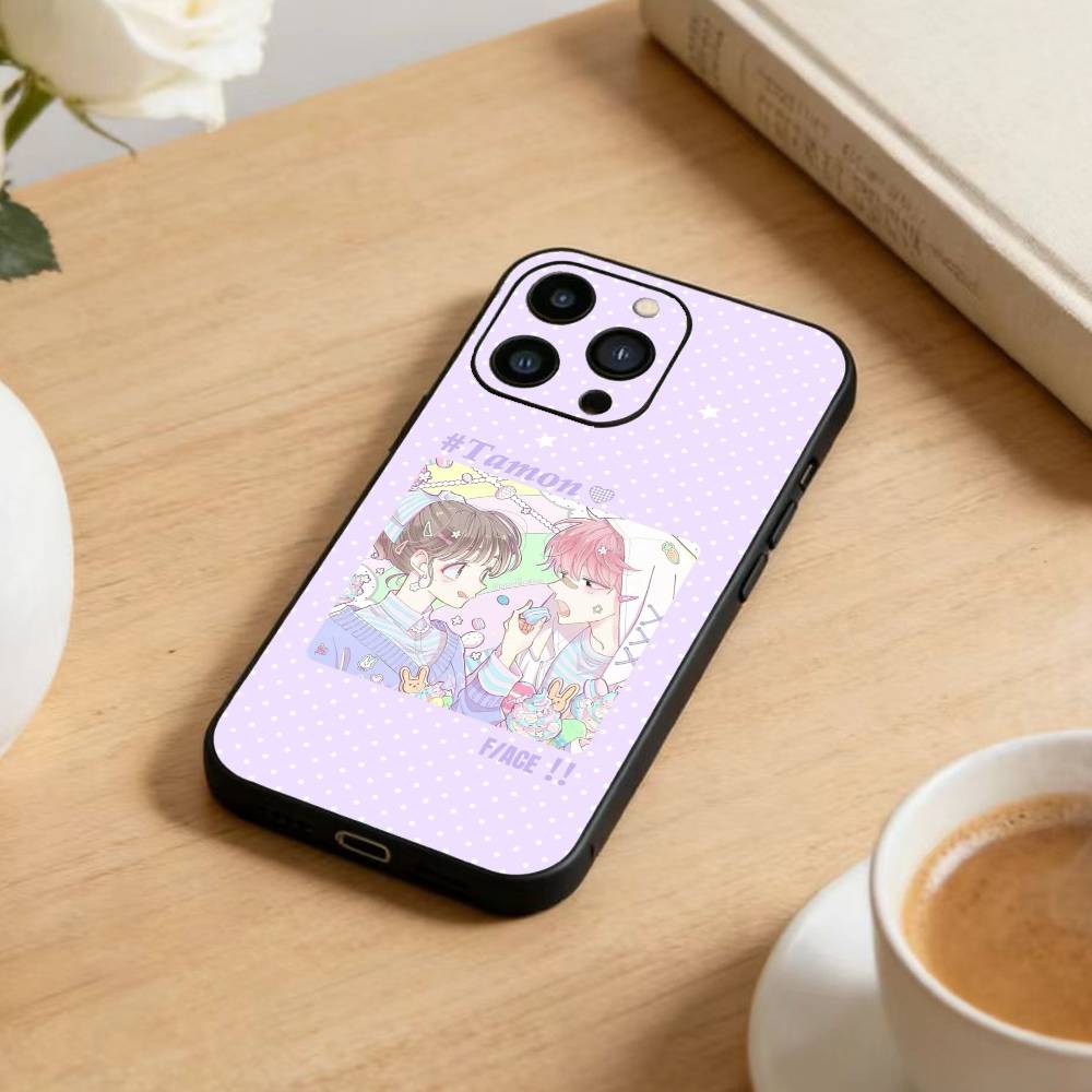 Чехол для телефона F-Tamon B-Side для iPhone 17, 16, 15, 14, 13, 12 Plus, Max, мягкий силикон, черный
