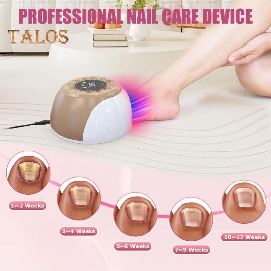 TALOS Профессиональный прибор для лечения ногтей с инфракрасным и синим светом для онихомикоза и сушки гель-лака