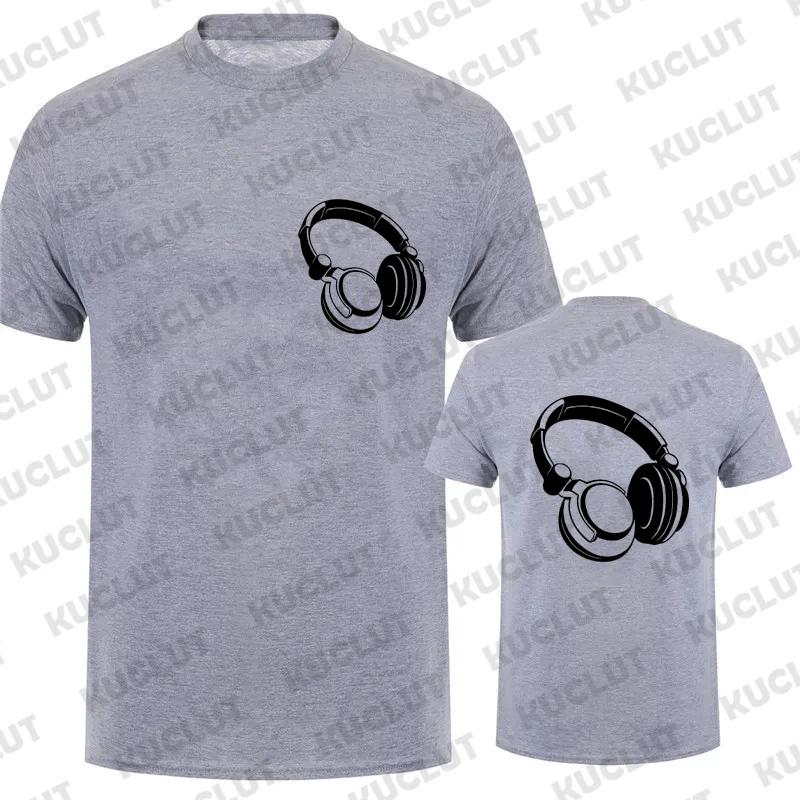 2024 New Headphones Print Casual Short-Sleeved Men's T-Shirt Music DJ Graphic Tee Gift Tshirt Funny Tee Shirt Vintage Streetwear