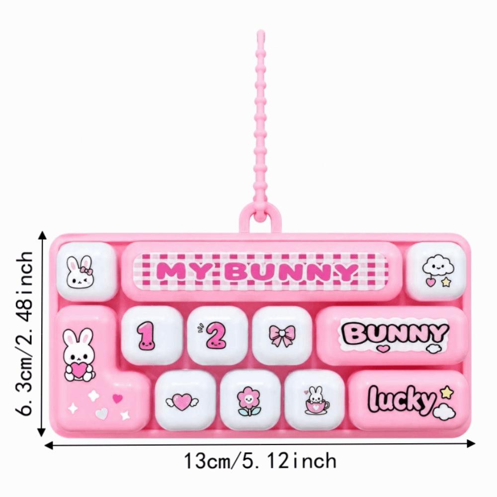 Cartoon Fingertip Button Keyring Mini Stress Relief Fidget Toy Office Use