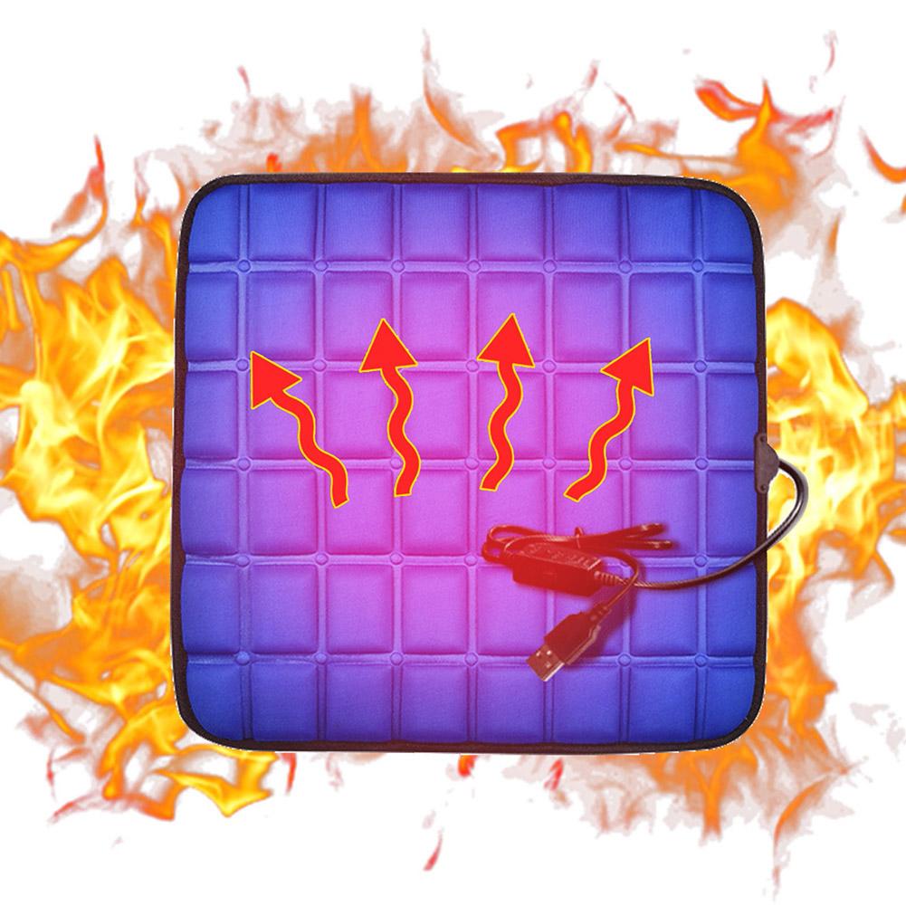 USB 5V Зимняя накладка на автомобильное сиденье Удобная Нескользящая Устойчивая к царапинам Подогреваемая Электрическая подушка для автомобильного сиденья для Автомобиля Дома Офиса