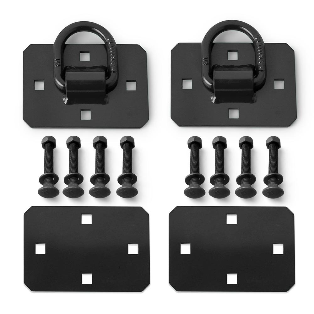 D-образные кольца 1/2 дюйма для прицепов и грузовых автомобилей. Набор из 2 анкеров с болтами, макс. 12 000 фунтов.