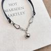 Black Bell Pendant Choker Necklace - Trendy Clavicle Chain Neck Accessory