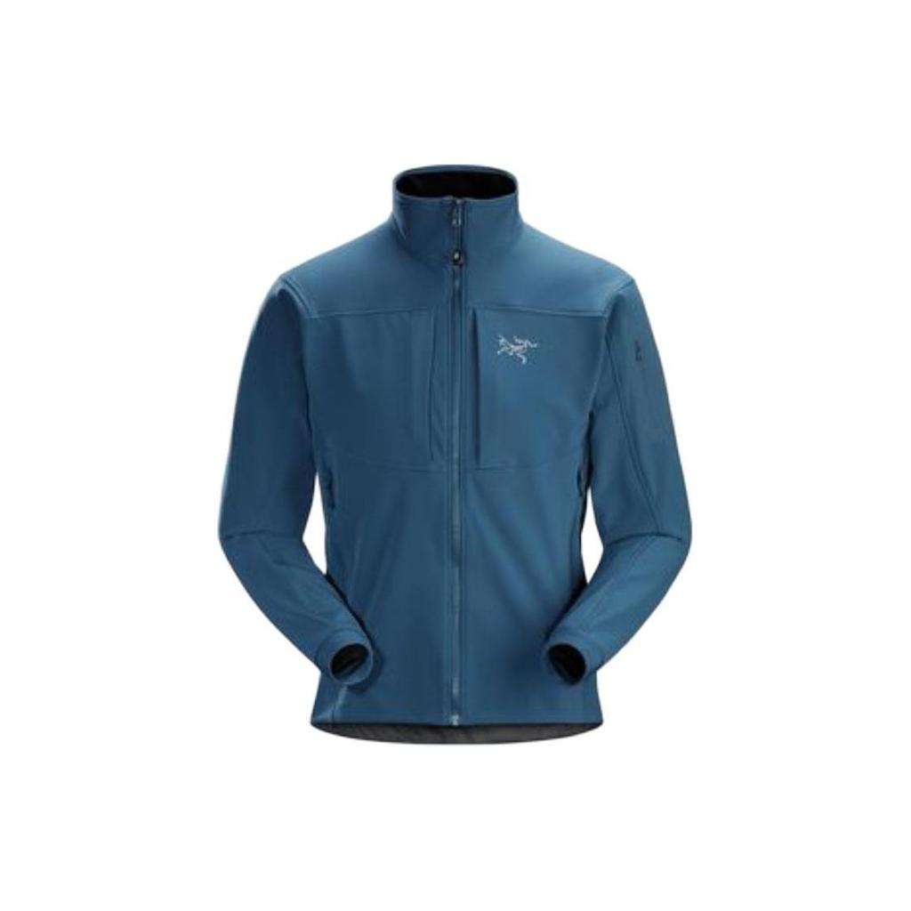 Arc'teryx GAMMA MX Куртка Ветрозащитная Стойка Воротника На Флисовой Подкладке Логотип Soft Shell Куртка Мужская Черный 19276