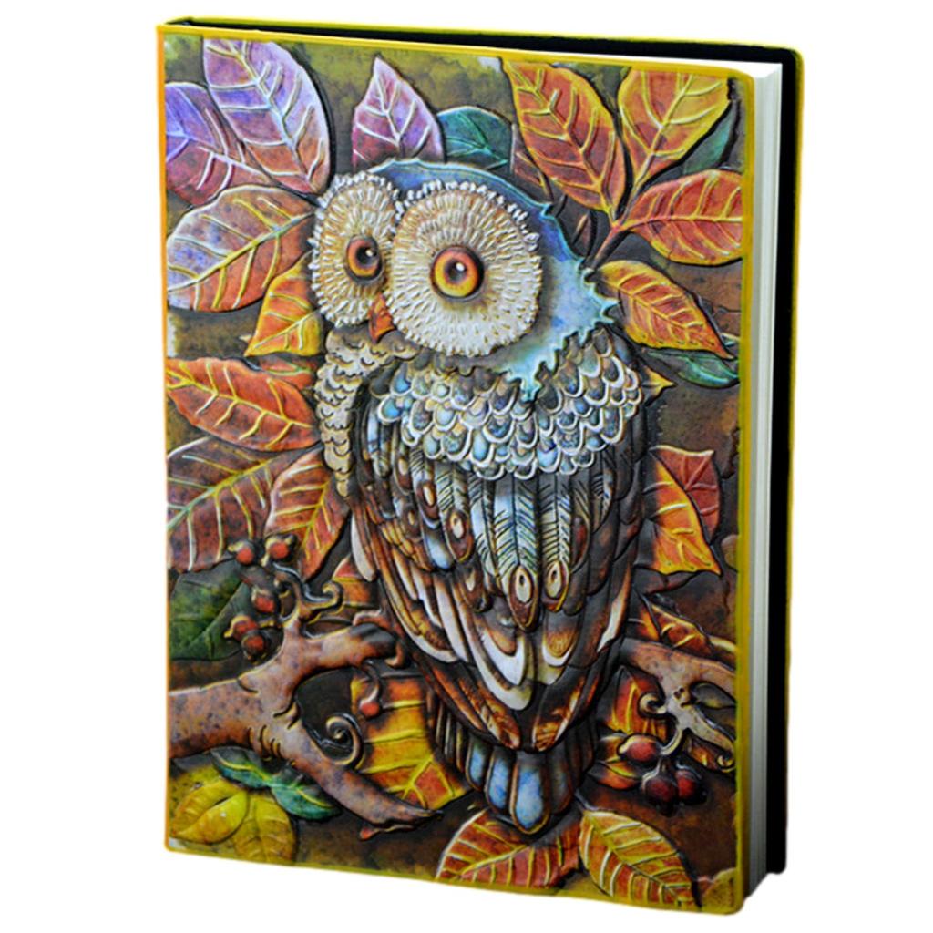 Copeflap Antique Notebook, A5, Owl Diary, Spellbook, Magic Book Style Notebook, Western Style Antique (Color)