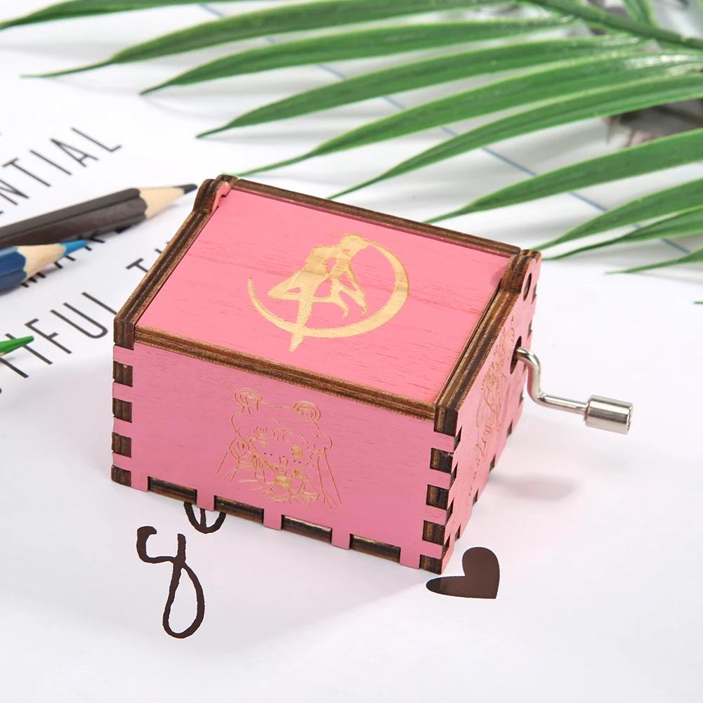 Деревянная музыкальная шкатулка, классическая резьба, музыкальная шкатулка с ручным заводом, рождественский подарок ручной работы