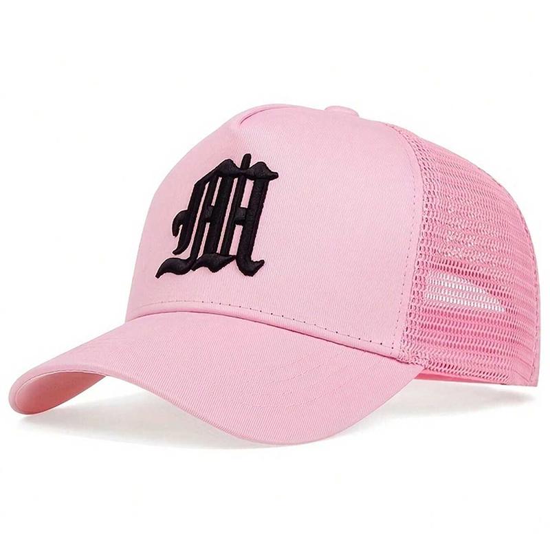 Fashion Gothic Letter M Embroidery Baseball Hat Men and Women Cotton Hats Outdoor Sun Protection Cap Breathable Mesh Caps