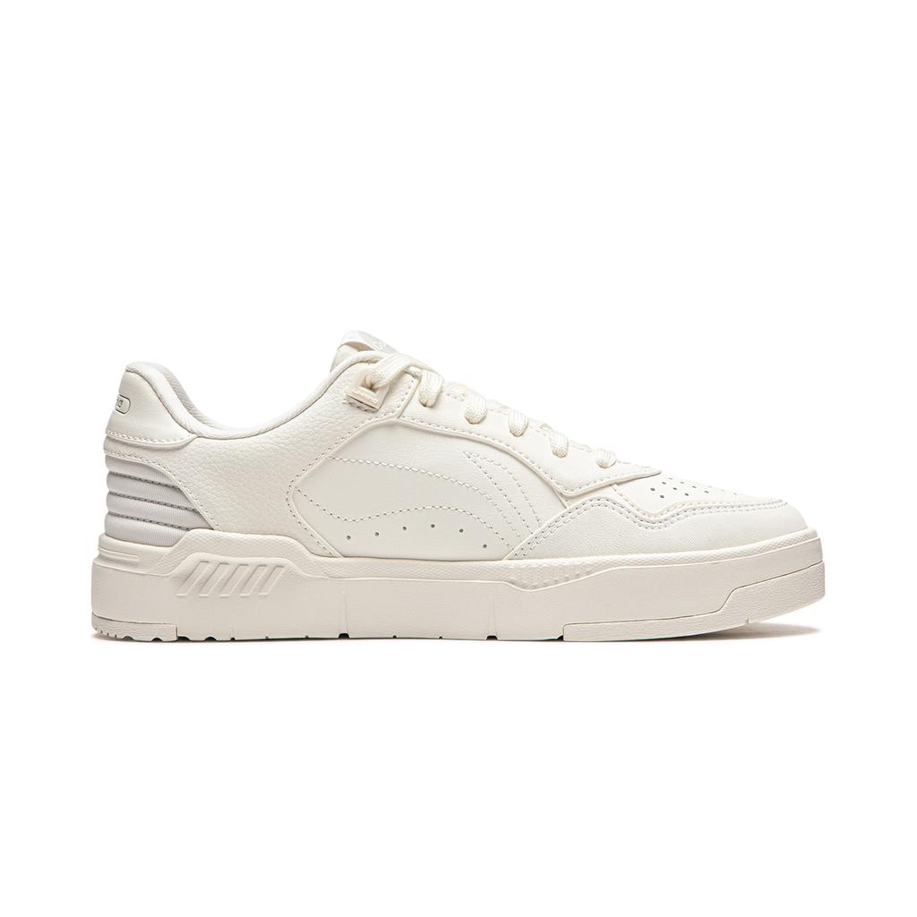 Li Ning Common 80-е Нескользящие Износостойкие Низкие Кеды для Скейтборда Женские Белые AGCU084-2