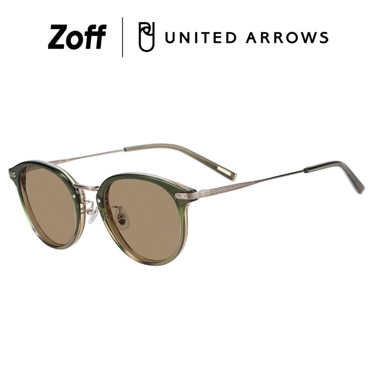 Солнцезащитные очки типа Бостон UNITED ARROWS United Arrows Гравировка Линзы золотистого цвета Металлические Унисекс Защита от УФ-лучей Защита от УФ-лучей Стильные Высокая видимость