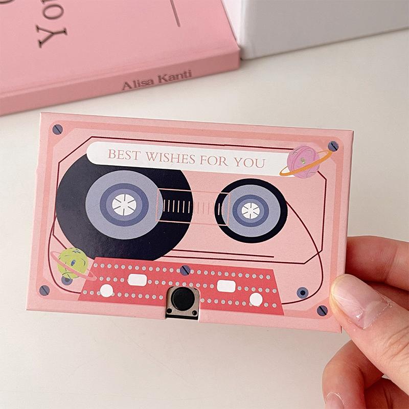Поздравительная открытка с записывающим устройством Diy Поздравительная открытка Звуковая 30/60-секундная голосовая микросхема Аудиозапись Музыкальный подарок Игрушка