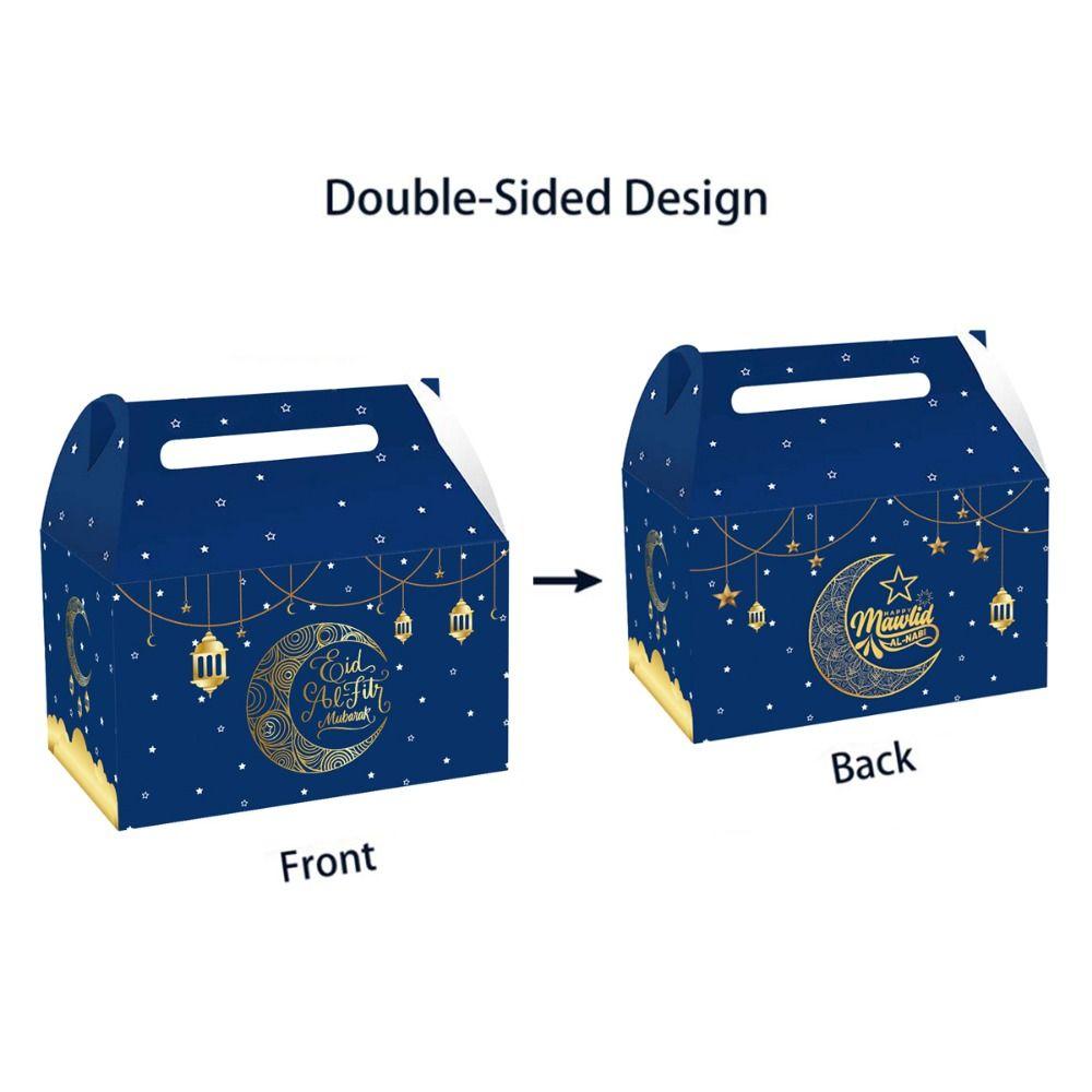 12 шт. Подарочная коробка Рамадан со смешанными узорами Бумажная упаковочная коробка Конфеты Закуски Сахар