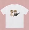 Aesthetic Cat Graphic Tee Trendy Dragon Hat Kitty TShirt Simple Artistic Print Top Casual Daily Wear Short Sleeve Fashion Tee