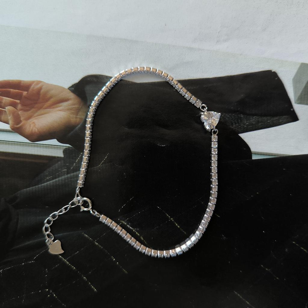 Серебряный браслет с фианитами, вес изделия 4,07 гр (2209126)