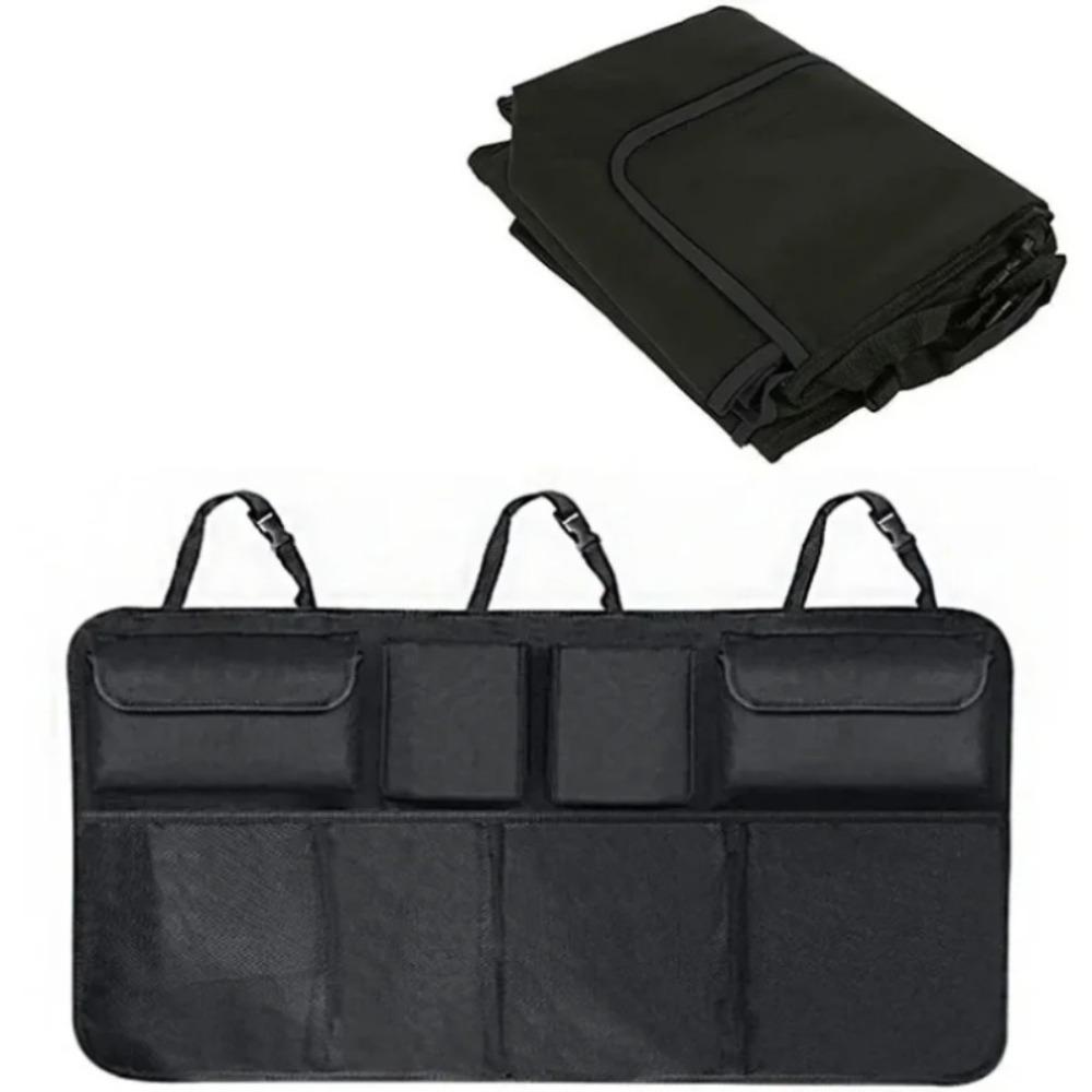 8 Pockets Hanging Backseat Trunk Organizer Durable Cargo Storage Bag For Tools Emergency Kits
