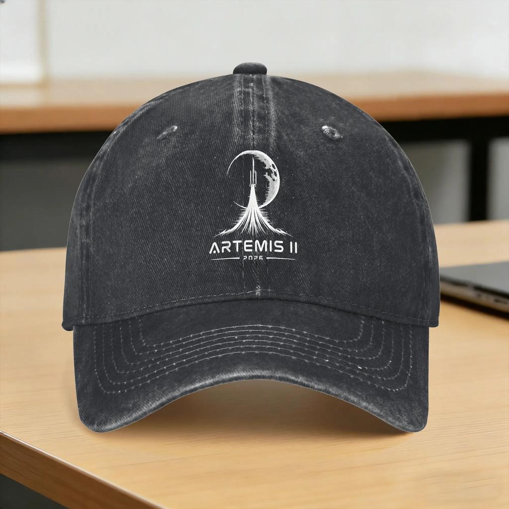 Baseball Cap Artemis II Back To The Moon Synthwave Astronaut Summer Hip Hop Hats For Unisex Hiking Fishing Sun Baseball Caps