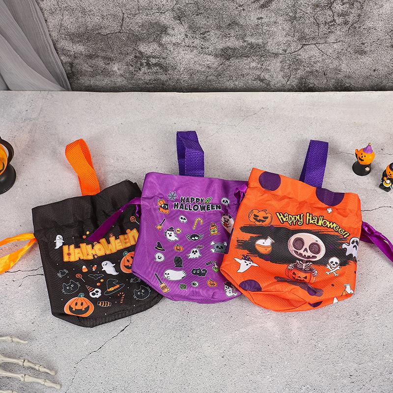 Halloween Candy Bags Pumpkin Tote Bags for Kids Kindergarten Party Favors Gift Bags