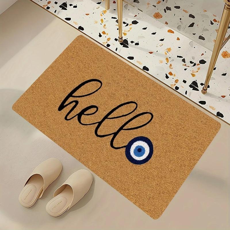 Evil Eye Indoor Doormat 1-Pack Decorative Floor Mat for Home Interior & Bathroom Machine-Washable Home Decoration Carpet Rug