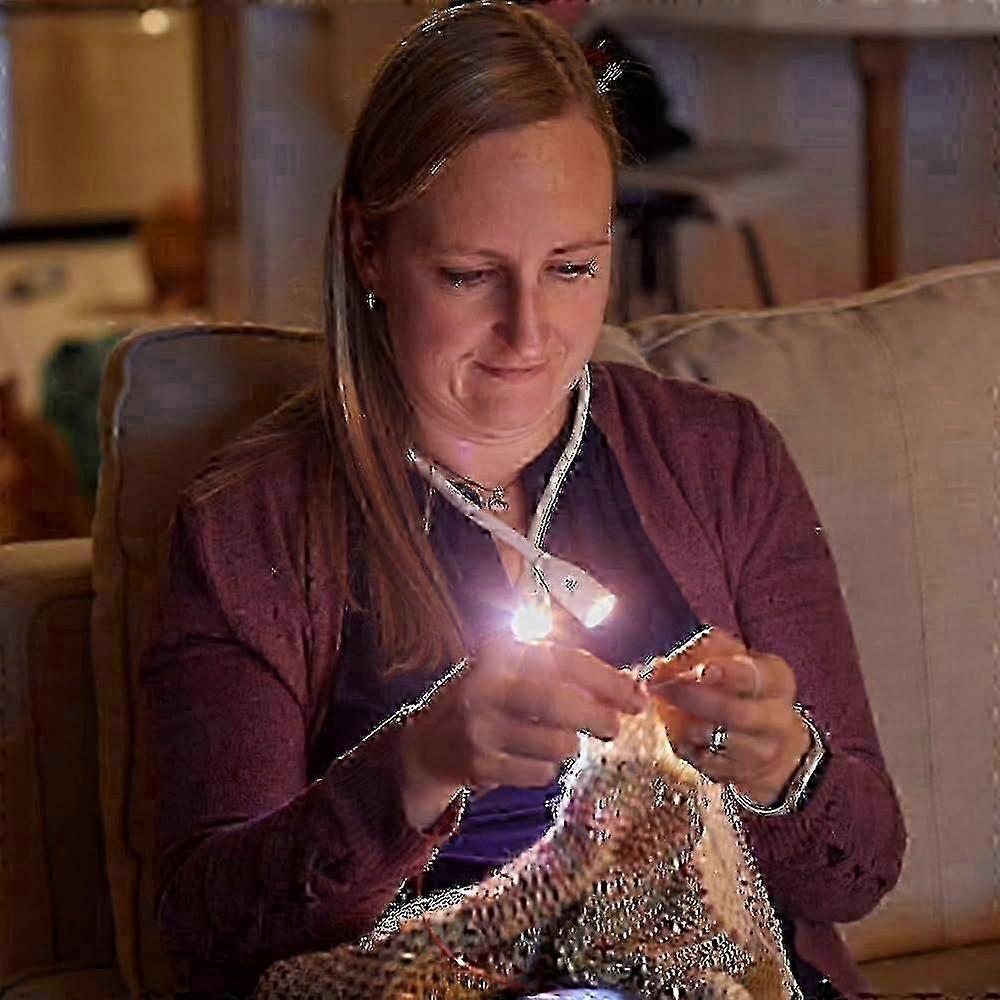 Lumos Knitting Light: Rechargeable Neck Light for Knitting & Crocheting, 3 Colors & Adjustable Brightness