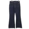 BLUE WAY Boot Cut Denim Pants W28 Button Fly Jeans Women Used