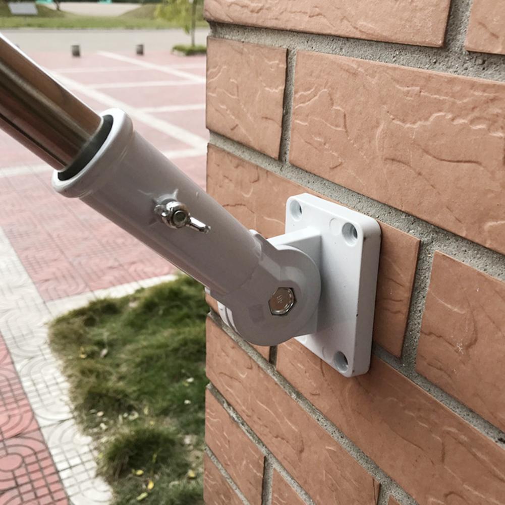 Adjustable Wall Mount Holder Flagpole Holder Frame Inserted Wall Flag Base Aluminum Duty Pole Proof Heavy Coated Base