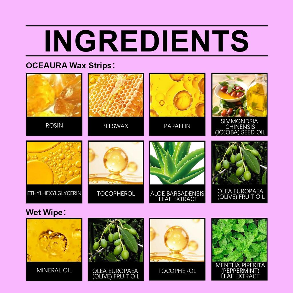 Восковые полоски для удаления волос на лице и теле мягко удаляют тонкие волоски при помощи , водостойкие и не оставляют следов, линия бикини 5 мл