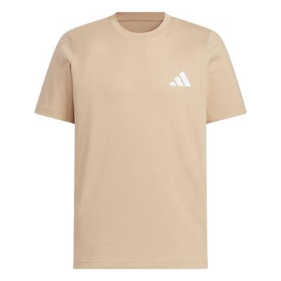 adidas Графическая футболка с коротким рукавом, удобная, универсальная, повседневная, мягкая, унисекс, топы, цвет теплый песок KC3062