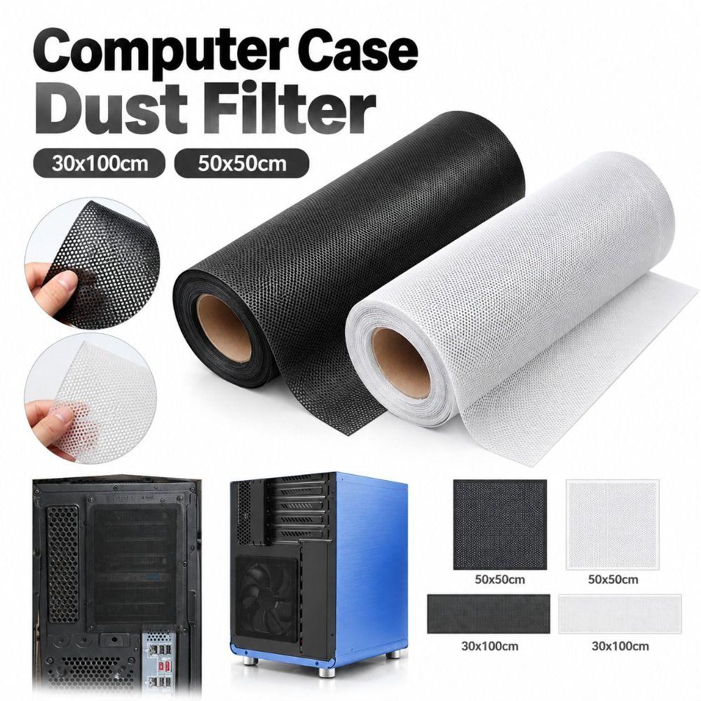 Ventilation PC Case Dust Cover PVC Chassis Side Panel Cover Loudspeaker Repair