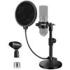 EmJTao Desktop Mic Pop Shock Mic To Adjustable with Metal Screw Adapter Multi-Accessory Stand, Filter, Mount, Clip, 5/8" 3/8"