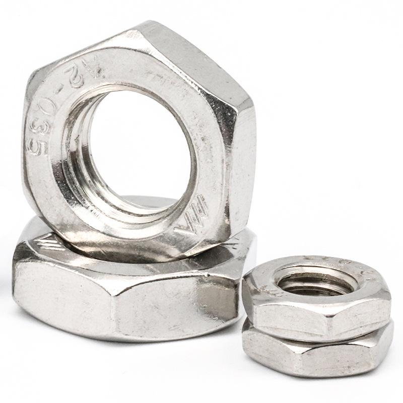 Шестигранные тонкие гайки из нержавеющей стали 316 – M6/M8/M10/M12