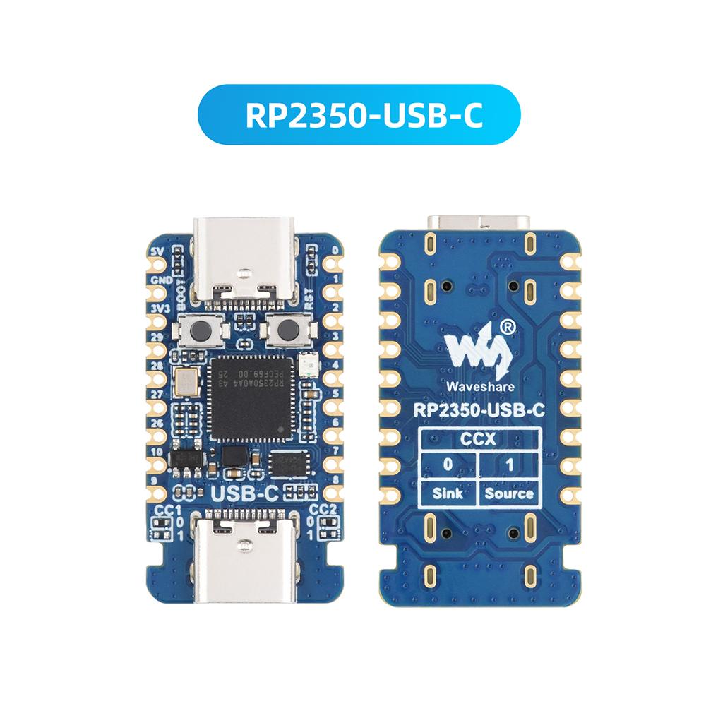 RP2350-USB-C Mini Development Board Dual Type-C Dual Core Microcontroller with ARM RISC-V Switch for IoT DIY Projects