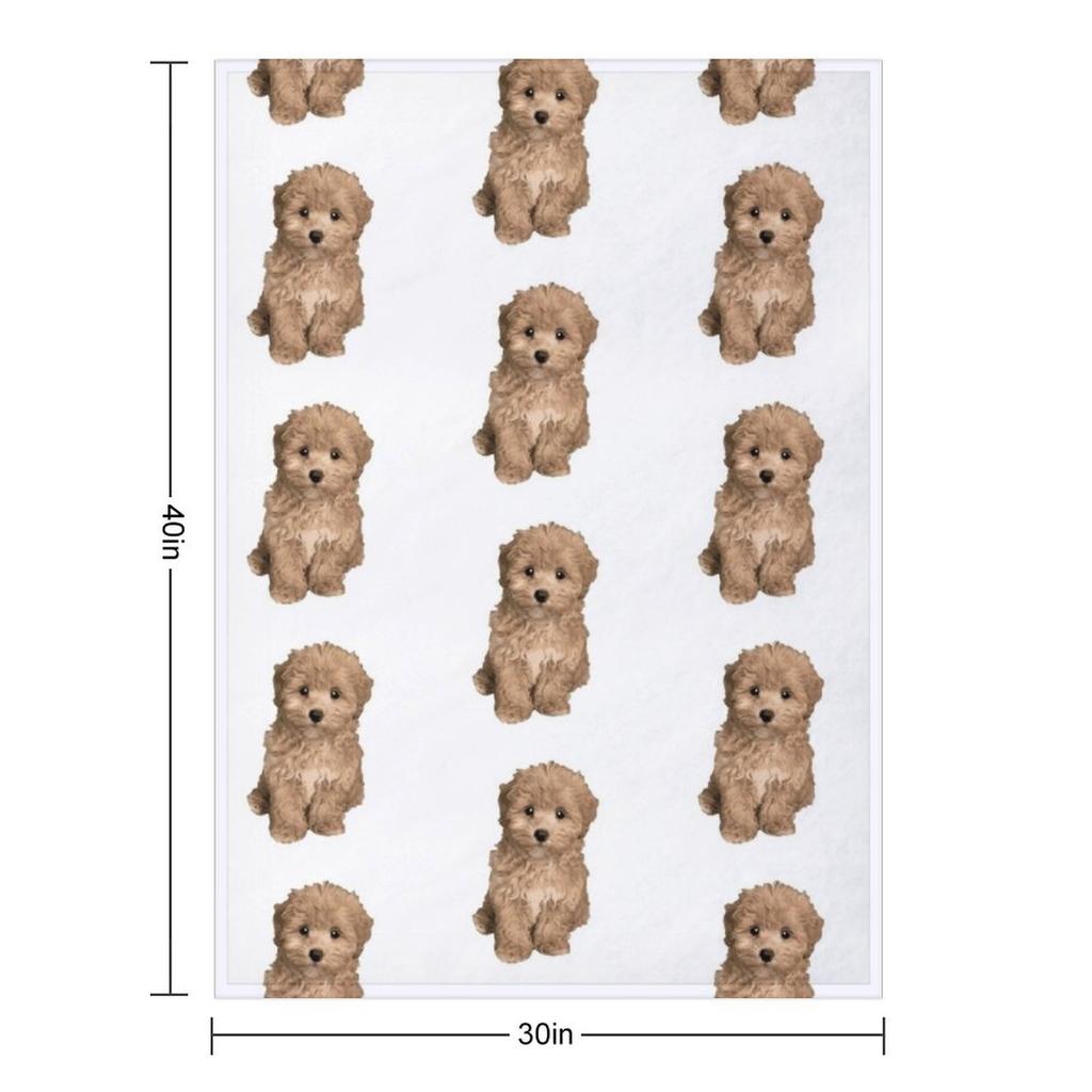 Cute Adorable Maltipoo Throw Blanket Soft Plaid Stuffeds Plaid christmas gifts Blankets