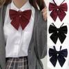 Students Solid Bowtie Polyester Bow Tie for Women Uniform Collar Butterfly Cravats Girls Bowties JK Shirt Dress Neck Wear Ties