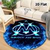 Olympique De Marseille Round Area Rug Carpet Rug For Living Room Bedroom Sofa Playroom Decor Nonslip Floor Mat