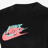 Nike Футболка женская с коротким рукавом и круглым вырезом, с принтом логотипа в американском ретро-стиле, цвет черный CU1093-010