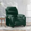 Electric Recliner Chair Dark Green Velvet