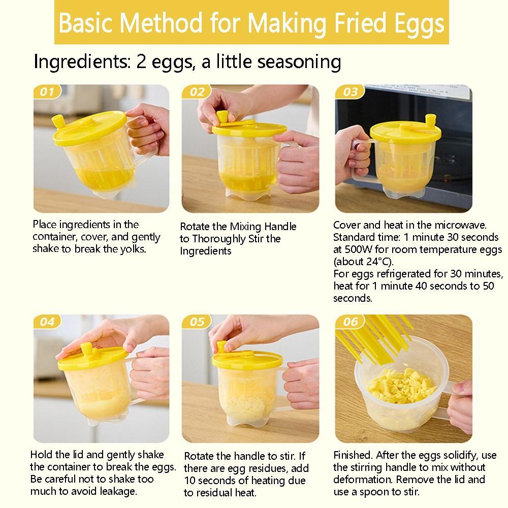 Microwave-Safe Egg Yolk Shake Non-Stick Hand-Cranked Egg Maker  Kitchen Tools