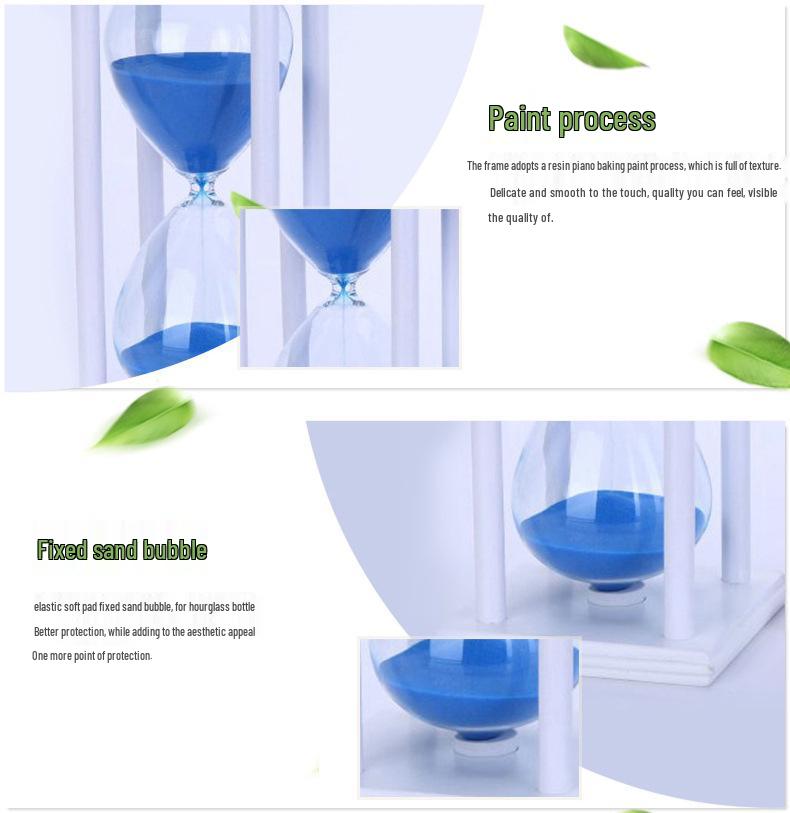 Multicolor Wooden Hourglass: 5/15/30 Minute Timer for Kids' Brushing & Creative Decor