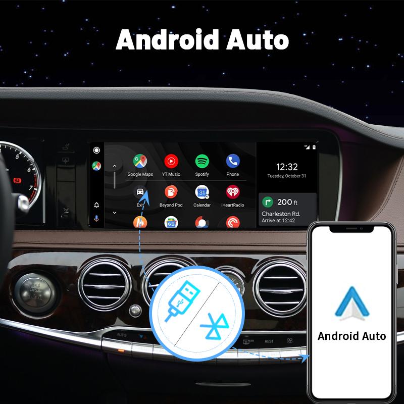Sinairyu Беспроводной автомобильный комплект CarPlay Android Auto, совместимый с Mirror-Link для Mercedes Benz S-Class W222 NTG 5.0 System 2014-2017