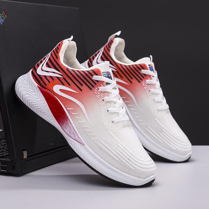 2025 лето мужские сетчатые кроссовки новые дышащие сетчатые кроссовки из рыбьего шелка с амортизацией для бега мужские повседневные сетчатые кроссовки на шнуровке мужские