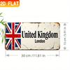 Винтажная металлическая табличка с Union Jack, Лондон. Промышленный декор для стены.