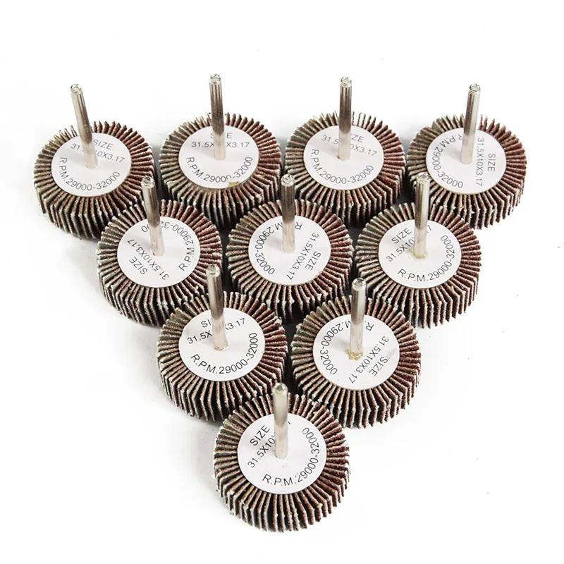 3,0 мм хвостовик затвор полировальный круг для вращающихся инструментов Dremel 80 шлифовальная наждачная бумага лепестковые круги диски