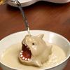 Tea Pet Ornament Shark Statue Ideal Gift Accessories Art Craft Table Decoration Purple Clay